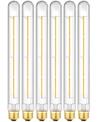 LED Tubular Light Bulbs E26 Dimmable Long Led Bulbs 6W Equal 60 Watt 3000K - size: D