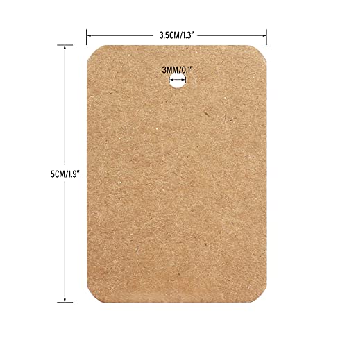 G2PLUS 1000 PCS Price Tags, 1.9X 1.3 in Kraft Paper Labels, Unstrung - color: Brown Blank