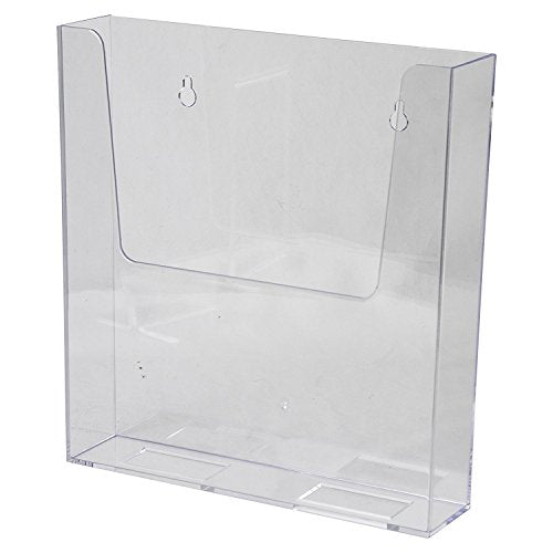 AZM Displays Wall Mount Brochure Holder 8.5 x 11 Inches Clear Acrylic Premium Quality