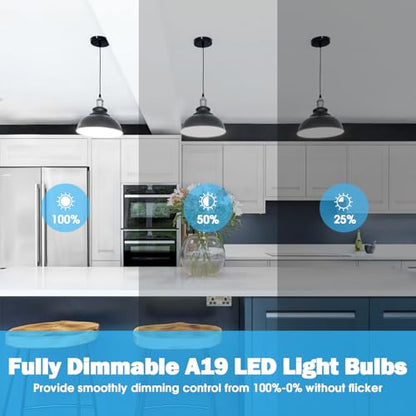Maylaywood A19 LED Light Bulb 60W Equivalent, Dimmable 5000K Daylight White - color: Daylight White