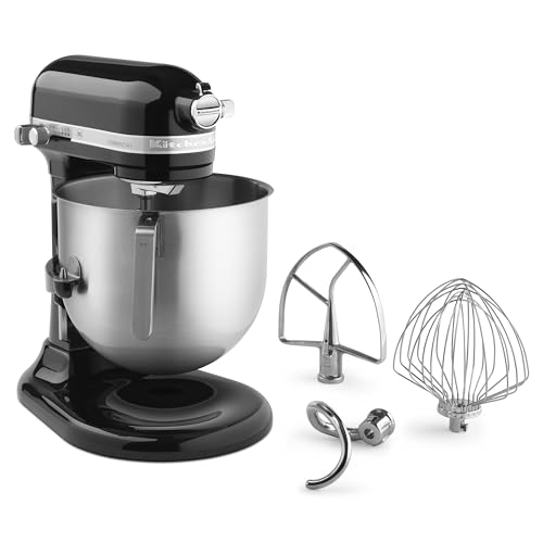 KitchenAid NSF Certified Commercial Series 8-Qt Bowl Lift Stand Mixer - KSM8990 - color: Onyx Black, style: No Bowl Guard
