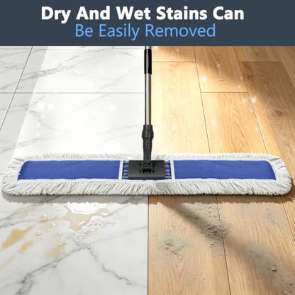 Masthome 39" Commercial Mop,64" Extra-Long Stainless Handle - color: Extra Large Blue