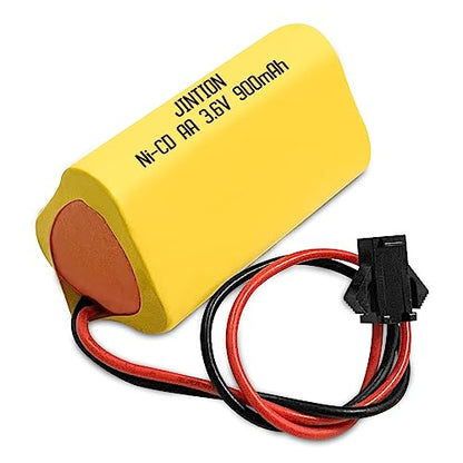JINTION 3.6V 900mAh Rechargeable AA NiCD Batteries Replacement Battery for Lithonia ELB B001 ELBB001 ELB-B001 Lithonia EU2C M6 LED Emergency Light Interstate ANIC1566 Unitech 0253799