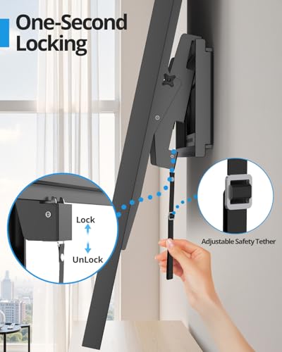 85 86 98 100 inch Heavy Duty Tilt TV Wall Mount Bracket for 65-120 inch Large TVS Up to 220LBS, Tilting TV Mount, Max VESA 900×600mm, 16/18/24/32" Studs, Fit Most 65+ 75+ 120 TVs - size: 65-120"