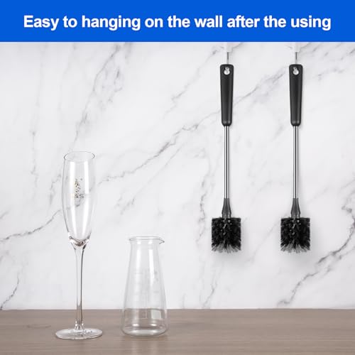 3 Pack Bottle Brush Set, Long Handle Baby Bottle Brush Cleaner with Straw Brush and Lid Brush, Water Bottle Scrubber, Kitchen Scrub Cleaning Brushes for Cups, Coffee Mugs, Tumblers, Thermos - style: 3 Pack
