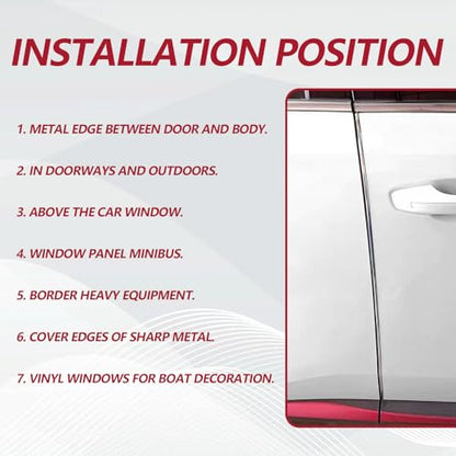 16FT (5M) Car Door Edge Protector, Universal U Shape Trim Molding Rubber Seal Protector with Fits Most Cars (Silver) - color: Silver