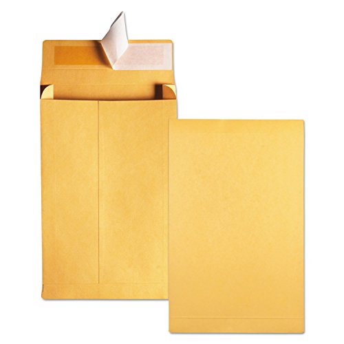 Quality Park Expansion Envelopes, Redi-Strip, Brown Kraft, 9 x 12 x 2, 25 per Pack, (93334)