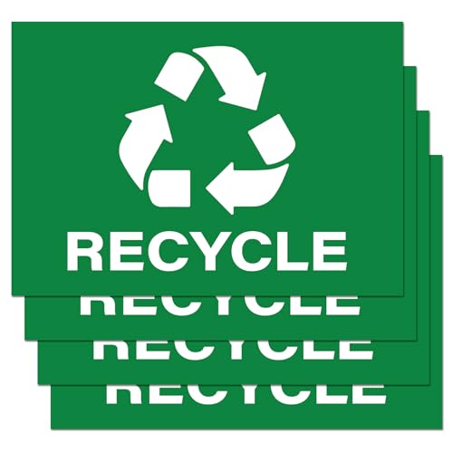 Recycle Stickers, 7" x 10" (Pack of 4) - size: 7" x 10" (Pack of 4)