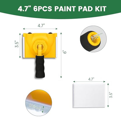 VOOMEY 360° Rotation Handle Paint Edger Trimmer with 5pcs Replace Pads - color: Rotation Handle Paint Edger with 5pcs Replace Pads