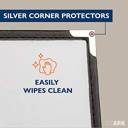 Ilyapa Clear Menu Covers, 8.5x11 Inch - 30 Pack, 2-View Single Page Design - color: Black, size: 8.5 x 11