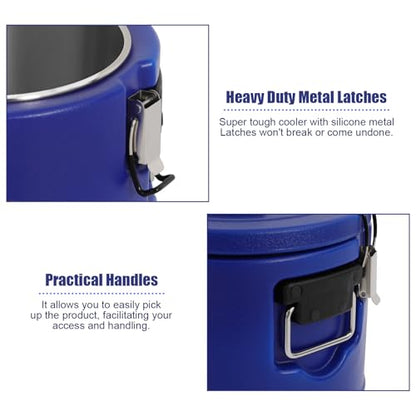 15.9QT Insulated Soup Container 4 Gallon Commercial Food Warmer for Hot&Cold Food, Hot Box for Catering, Food Cooler Soup Carrier for Restaurant, Canteen 6H Insulation Time (Blue)