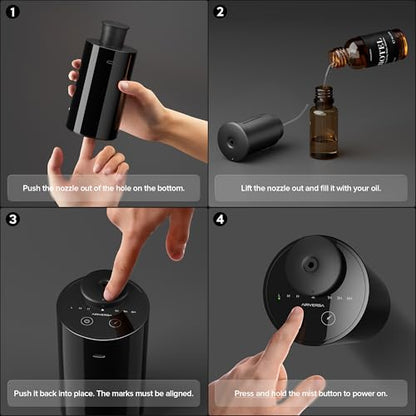 Airversa AN6 Waterless Diffuser for Essential Oil for Home, Room, Blue - color: Light Steel Blue
