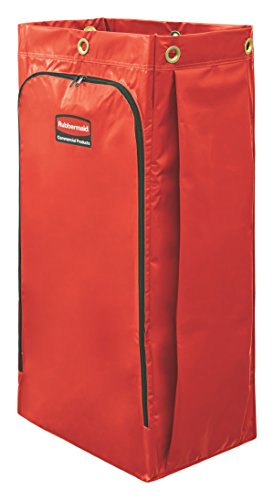 Rubbermaid Commercial Products Cleaning Cart Vinyl Bag, Red, 34-Gallon - color: Red, size: 34 Gallon