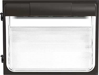 Lithonia Lighting 18" LED Wall Pack Outdoor Light Fixture, Building Wall Light, Adjustable Lumens, 5000K Daylight, MVOLT 120-277V, IP65, Glass Lens, Bronze (TWX3 LED ALO 50K MVOLT DDBTXD) - color: Adjustable Lumens | 5000K Daylight, size: 14" H x 18" W x