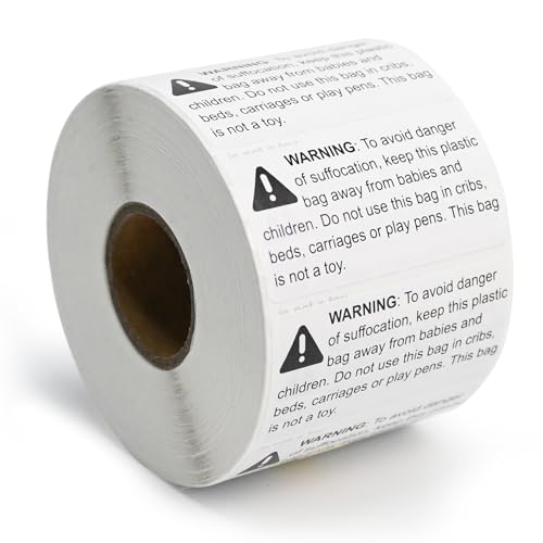 LLIKED Suffocation Warning Labels 2" x 1", 1000 Labels per Roll