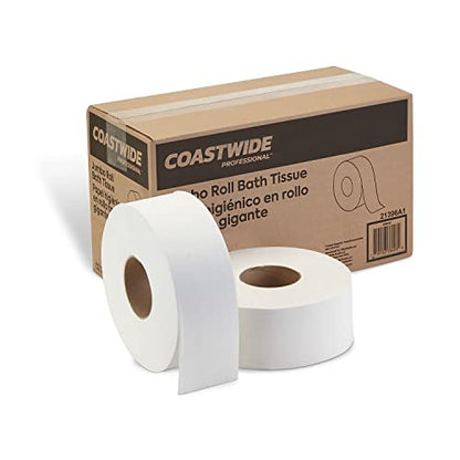 Coastwide Professional Select Jumbo Bath Tissue, 2-Ply, 12 Rolls - size: 12 Pack (Recycled), style: 1,000 ft.