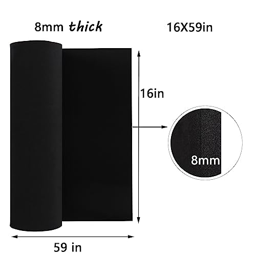 8mm EVA Foam Sheets Rolls for Crafts Black Cosplay Foam 16x59in - color: 16×59in Black, size: 8mm-Thick