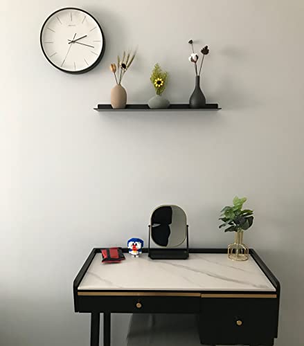 Linear Floating Shelf Wall Mounted Metal Shelves Heavy Duty Industrial Modern Steel Black Linear Metal Wall Shelf Display Shelves for Decorative for Modern Farmhouse Living Room (8-inch X 12-inch) - size: 8"*12"