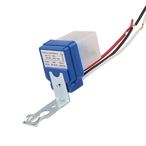 Auto On Off Photocell Night Light Switch Photoswitch Light Sensor Switch (1PC AC/DC 24V 10A) - color: 1PC SQUARE, size: AC/DC 24V