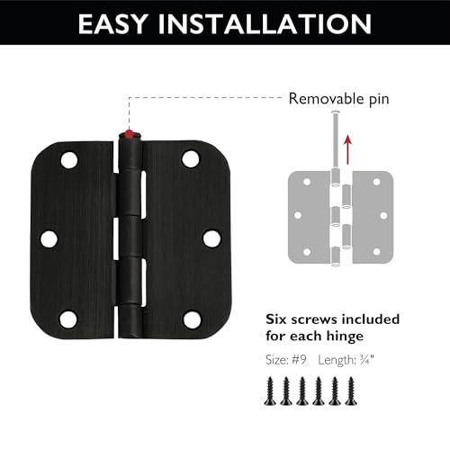 Design House Interior Door Hinge, 3.5", Oil Rubbed Bronze - color: Oil Rubbed Bronze