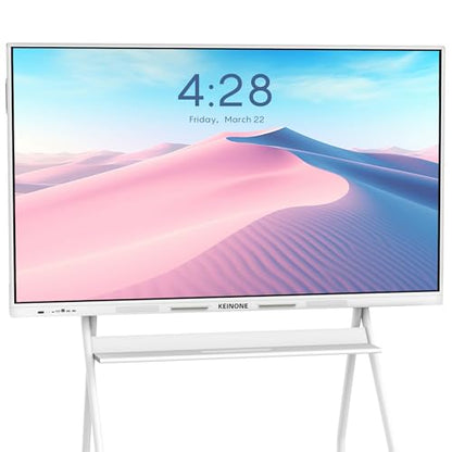 Smart Board for Classroom, 65" 8+128 GB Interactive Smartboard Built-in Android OS & Open App Ecosystem - 4K Touchscreen Electronic Digital Whiteboard for Home Office School Studio - size: 65” Android