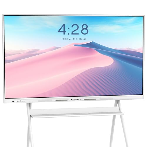 Smart Board for Classroom, 65" 8+128 GB Interactive Smartboard Built-in Android OS & Open App Ecosystem - 4K Touchscreen Electronic Digital Whiteboard for Home Office School Studio - size: 65” Android