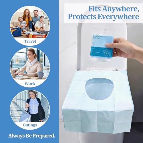 20 Pack Disposable Toilet Seat Covers Toilet Seat Cover for Adults Individually for for Public Restrooms, Travel, Airports, and Hotels (23.6"x15.7") - size: 20 PACK
