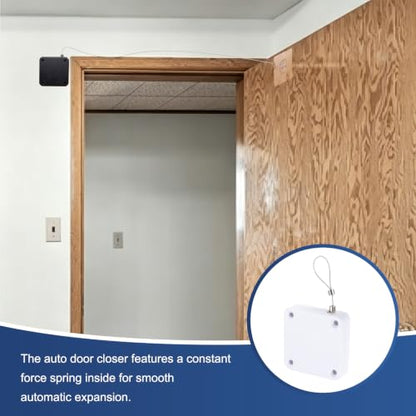 PATIKIL Automatic Sliding Screen Door Closer 3.2 Ft 1200g/12N White 1 Set - color: White, size: 3.2 Ft, 1200g/12N