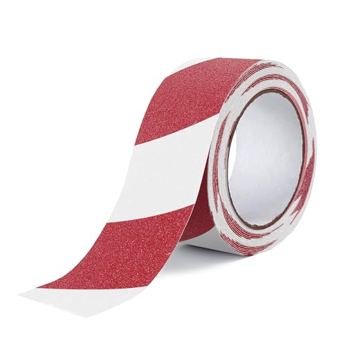 Reniteco 2" x16.5Ft Anti Slip Tape Red/White Stripes 1PC - color: 07-Red&White, size: 2in x 16.5Ft