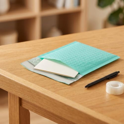 100 PCS 5 x 6 Inch Poly Bubble Mailers, Teal Waterproof Padded Mailing Envelopes, Practical Self Seal Adhesive Shipping Bags for Small Business Packing Mailing Supplies - color: Teal