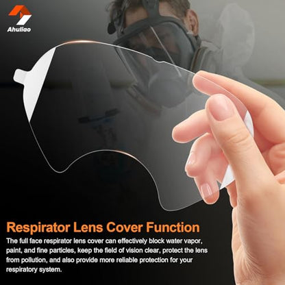60 Pack Peel Off Lens Covers for 3M Full Face Respirators 6800 6900 6000