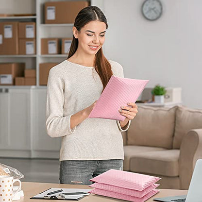 UCGOU Bubble Mailers Padded 5x8.6" Usable Size 5x7" Light Pink 50 Pack - color: Light Pink, size: 5x8.6" 50PC
