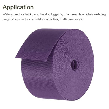MECCANIXITY Flat Nylon Webbing Strap 2 Inch 10 Yards Bean Purple - color: Bean Purple, size: 2 Inch x 10 Yards