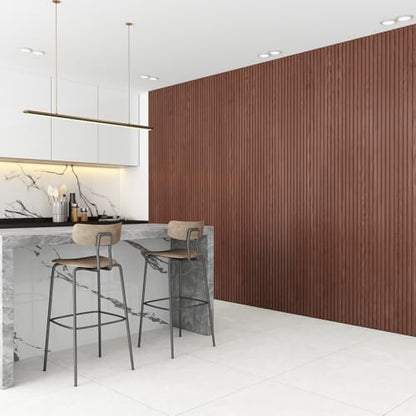 Slat Wall Panel 8-Pack, 108’’x6.3’’, Walnut - size: 108’’x6.3’’-Walnut