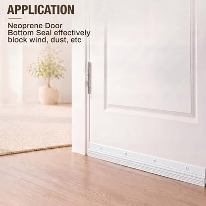 FoldTier 2 Pcs All-Season Door Sweep for Bottom of Door, 1-5/8 x 36 Inch