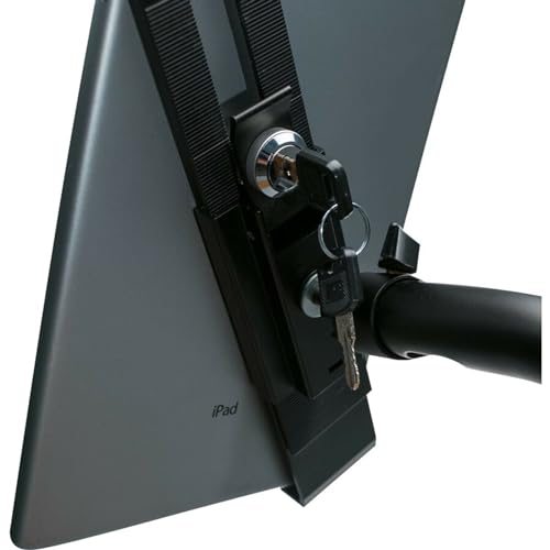 Tabletop Pole Stand – CTA Height-Adjustable Security Elbow Mount with Lock and Key Security System for iPad 7th/8th/9th Gen. 10.2",Surface Pro 4,Surface Go 3 & Other 7-14" Tablets (PAD-HATUE) – Black - size: 7-14 Inch Tablets, style: Elbow + Tabletop