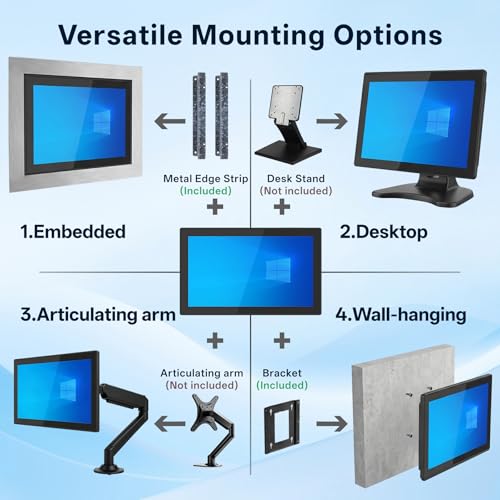 15 Inch IP65 Industrial Touchscreen,1024×768 Open Frame Monitor - size: 15 inch(Square Screen)