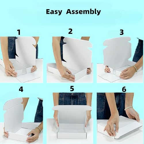 4x3x2 inch Small White Mailers Boxes Set of 10 - size: 4x3x2 inch