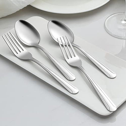 BEWOS 24 Pieces Teaspoons, 6.2 Inches Stainless Steel Teaspoons Silverware, Spoon Silverware, Coffee Spoons, Small Spoon, Mirror Polished, Dishwasher Safe, Silver Spoons For Home, Restaurant - color: Silver