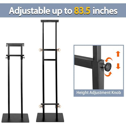 2PACK Poster Stand Adjustable Poster Holder Stand, Foam Board Stand for Display, Heavy Duty Pedestal Sign Holder, Metal Stand for Display Board Up to 83"