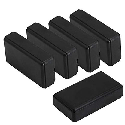 LeMotech 5Pcs ABS Plastic Electrical Project Case Power Junction Box, Project Box Black 2.0 x1.1x 0.6 inch (50 x 28 x 15 mm) - size: 2.0" x1.1"x 0.6"(5pc)