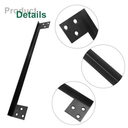1 Pcs Latch Guard Plate – 11 Inch Stainless Steel Outswing Security Protector, Heavy Duty L-Shaped Lock Shield to Prevent Forced Entry, Credit Card Hacking & Jimmying