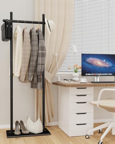 Industrial Clothes Racks,Metal Garment Trees,68.9in,Black,Small - color: Black, size: 19.7*11.8*68.9in