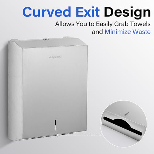 Commercial Paper Towel Dispenser Wall Mount, 304 Stainless Steel - size: 400 C-Fold/525 Multi-Fold