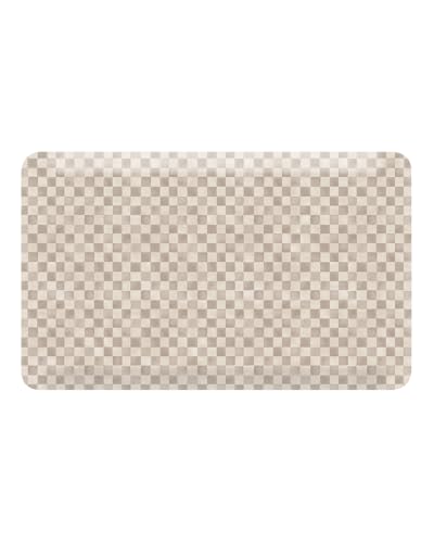 House of Noa Nama Standing Mat – Anti-Fatigue Cushioned Kitchen Mats for Floor | Ergonomic Bounce-Back Foam Kitchen Mats | Anti-Fatigue Mats for Kitchen & Standing | Checker Almond | 22" x 36" - color: Almond, size: 36"L x 22"W x 0.8"Th
