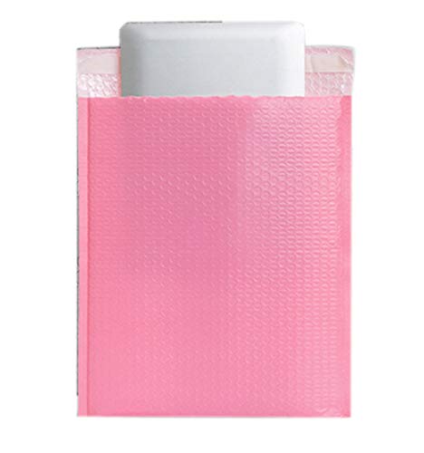 25 Pack Small Poly Bubble Lined Mailers Padded 5x7 Inches Pink Shipping Envelopes Self Seal Mailer Waterproof, Shockproof and Dustproof(Pink 5x7 Inches-25pcs)
