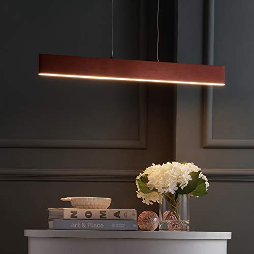 JONATHAN Y Draper 1-Light LED Linear Pendant 32", Anodized Bronze - color: Anodized Bronze, size: 32"