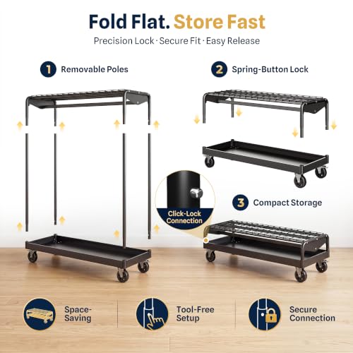 HOKEEPER Clothes Rack Load 1200LBS Commercial Clothing Rack Heavy Duty - size: 20"D x 62.2"W x70.5"H