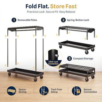 HOKEEPER Clothes Rack Load 1200LBS Commercial Clothing Rack Heavy Duty - size: 20"D x 62.2"W x70.5"H