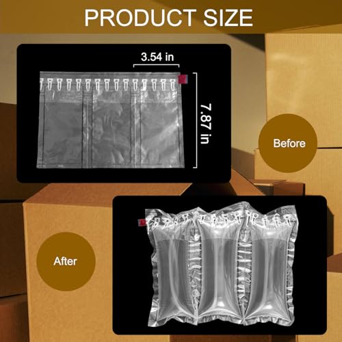 Air Pillows for Shipping with pump 400 Count Inflatable Packaging Air Bags - size: 3.54"x7.87"(400 Count)